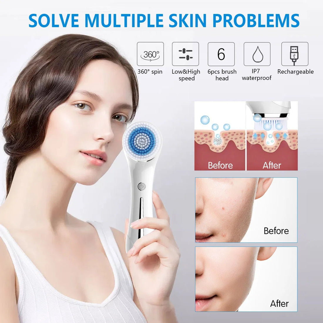 Face Cleansing & Massage Brush