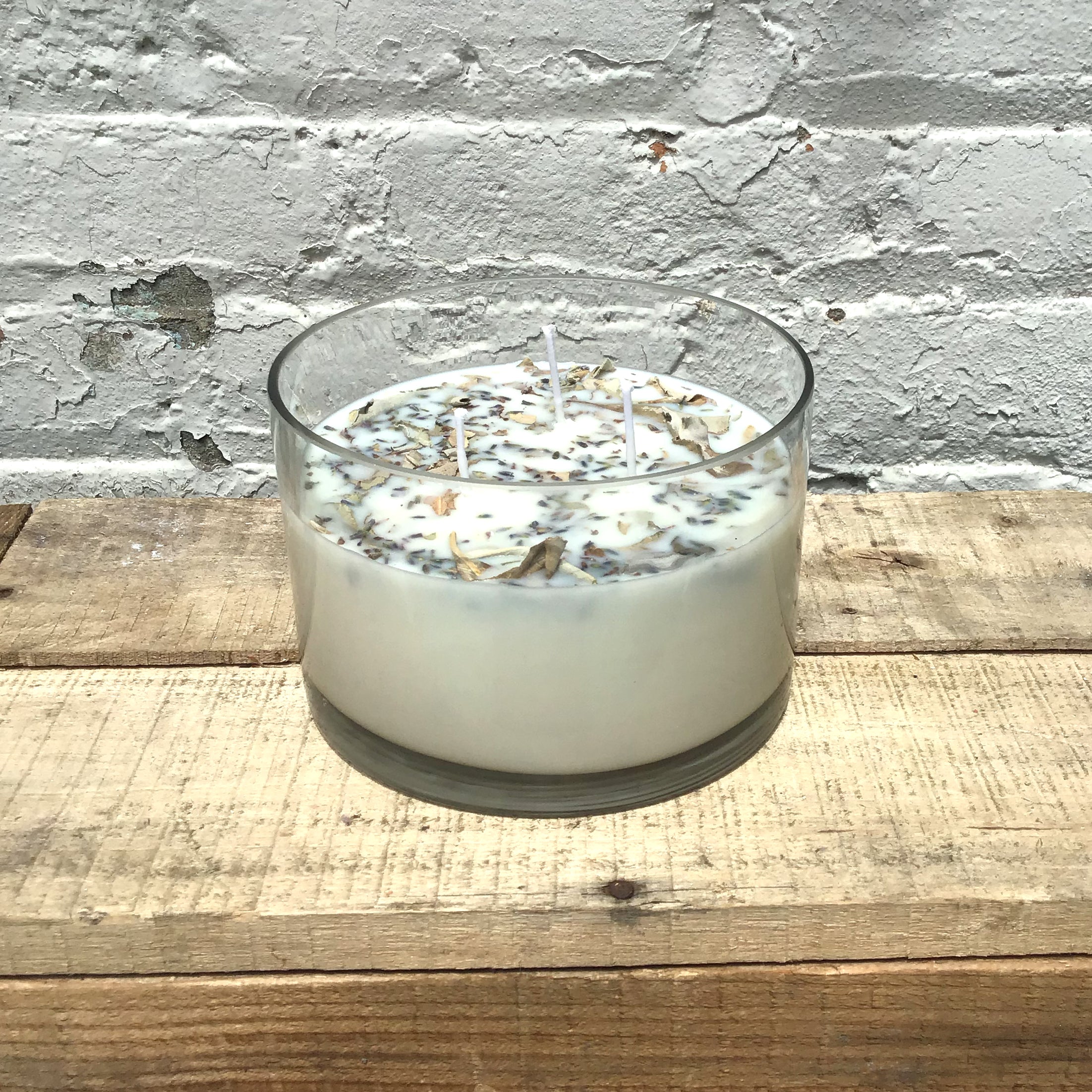 Lavender + White Sage Aromatherapy Soy Candle